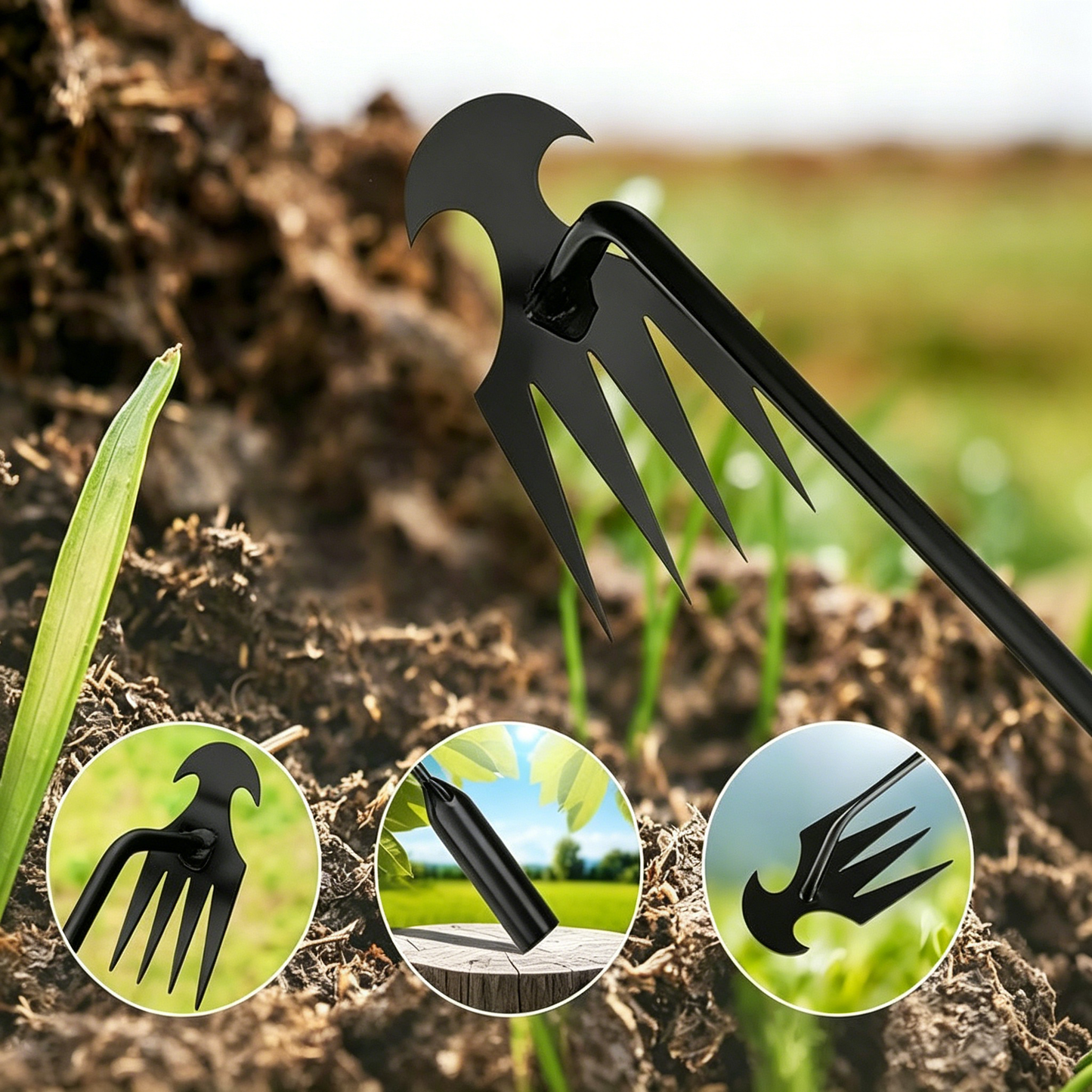 🌱Multifunctional Grass Hook Tool, Effortless Yard Weeding-Viral
