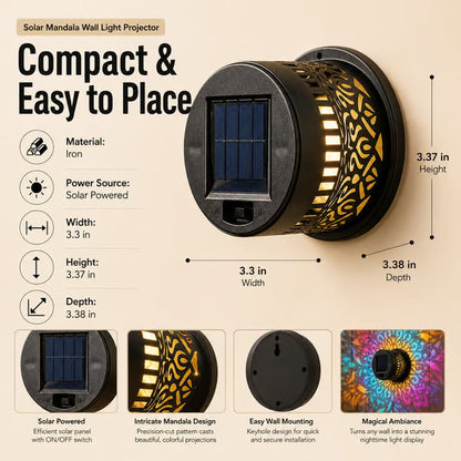 🎁 Father’s Day 59% OFF - 🌟Solar Mandala Wall Light🌌 -edition