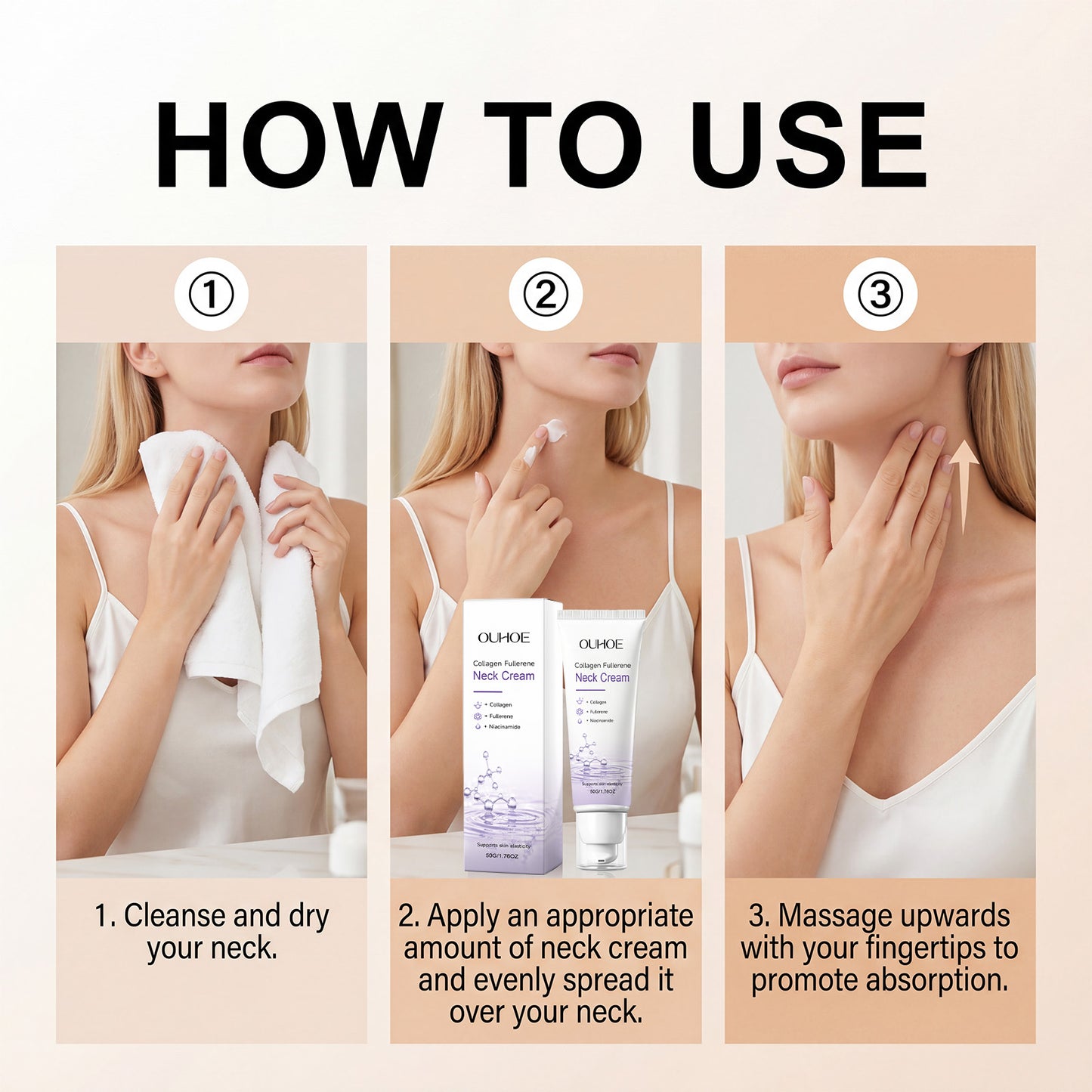 💥80K+ SOLD💕 Collagen Fullerene Neck Cream | Lift Saggy Neck & Erase Neck Lines -Viral