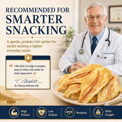 🐟 Wild-Caught Alaska Cod Slices™ | Premium High-Protein Seafood Snack | Soft, Tender & Delicious-TOP1