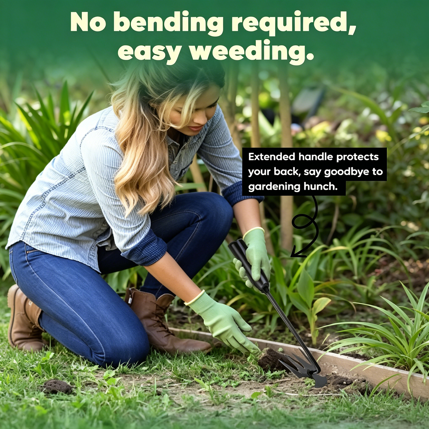 🌱Multifunctional Grass Hook Tool, Effortless Yard Weeding-Viral