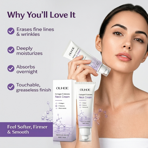 💥80K+ SOLD💕 Collagen Fullerene Neck Cream | Lift Saggy Neck & Erase Neck Lines -Viral