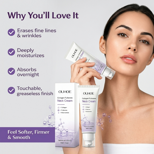 💥80K+ SOLD💕 Collagen Fullerene Neck Cream | Lift Saggy Neck & Erase Neck Lines -Viral