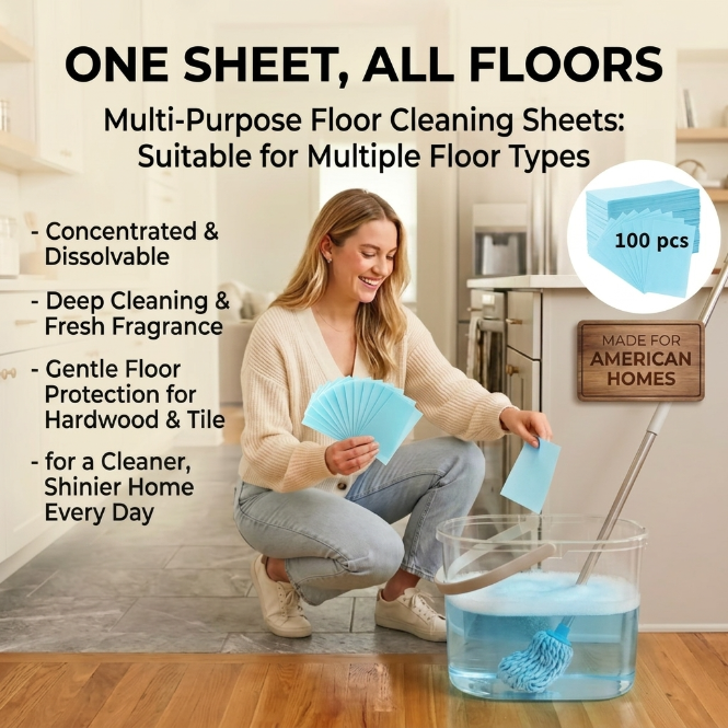 🔥2026 Bestseller 💧Quick Dissolve Floor Cleaner Sheets 🧹-Viral