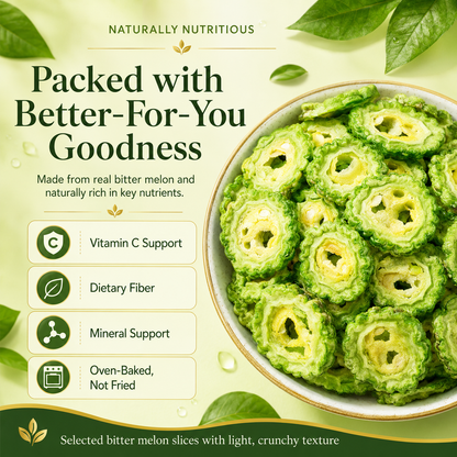 🥒 Oven-Baked Bitter Melon Chips [Non-Fried] — Pure Natural Low-Carb Snack for Blood Sugar Support & Satiety -TOP1