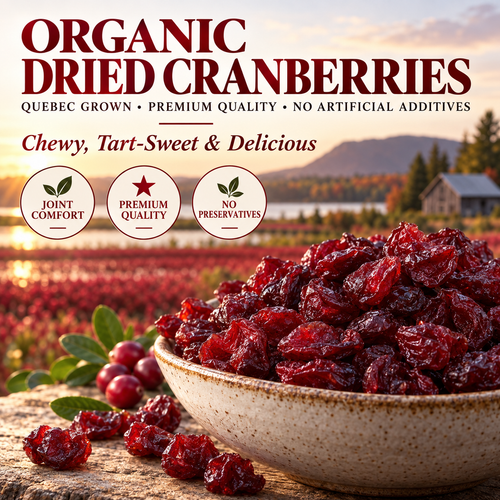 Premium Canadian Organic Wild Dried Cranberries – Antioxidant Superfood Snack 🇨🇦-Finds