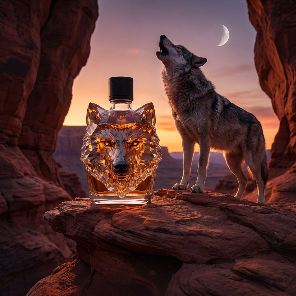 🎁 Father’s Day 49% OFF - Vanguard Wolf Head Crystal Glass Liquor Bottle - Limited Edition Masterpiece -Finds