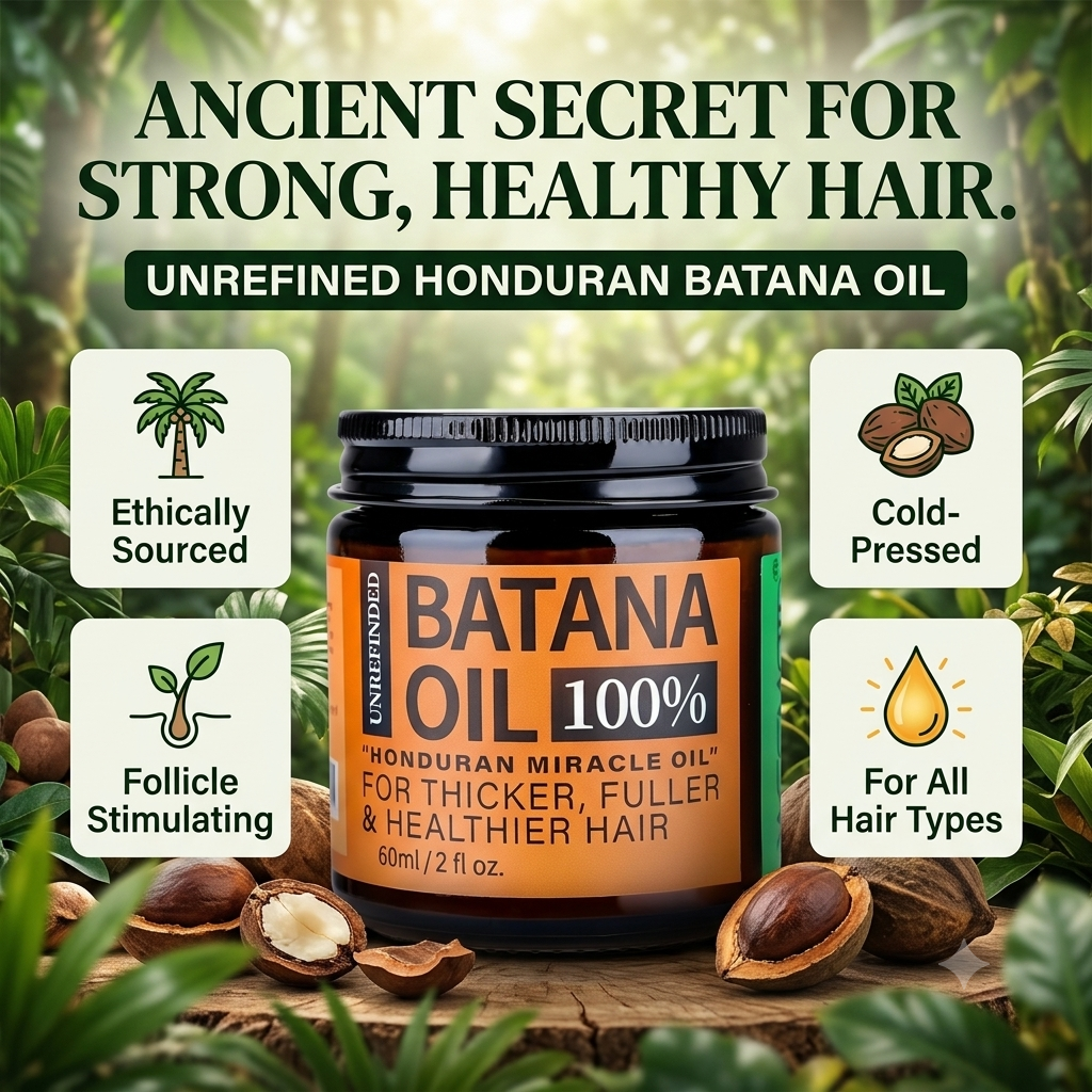 🔥Batana Oil for Hair Growth,Raw Organic Batana Mask from Honduras🌱-Finds