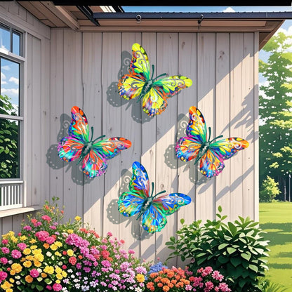 🦋Butterfly Metal Wall Decor,Outdoor Hanging Wall Art Sculptures Decoration-edition