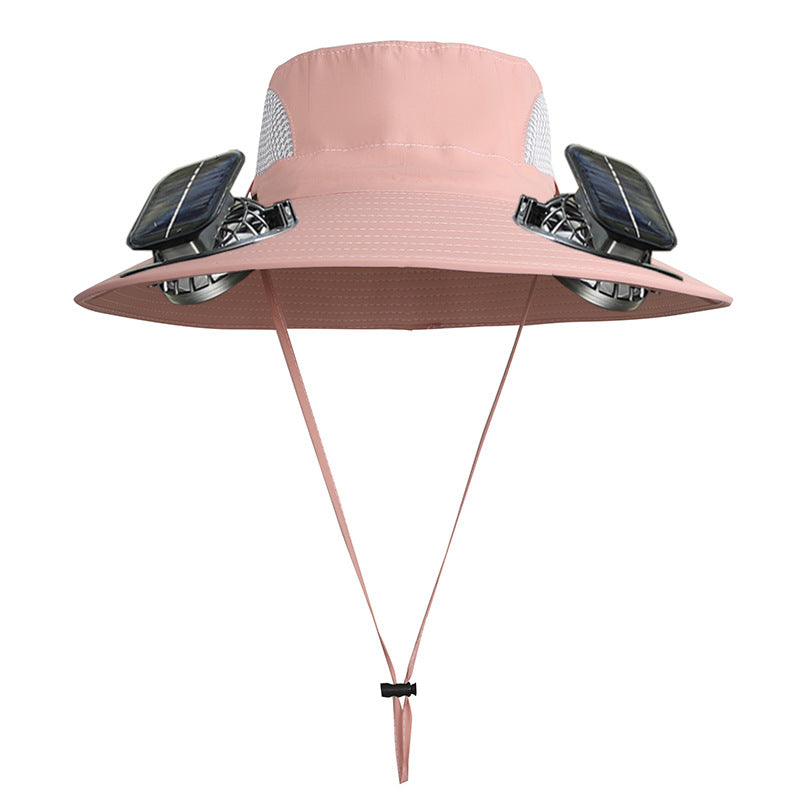 🔥Father's Day Sale 50% OFF - Wide Brim Solar Fan Outdoor Fishing Hat-Solar & USB Charging-Finds