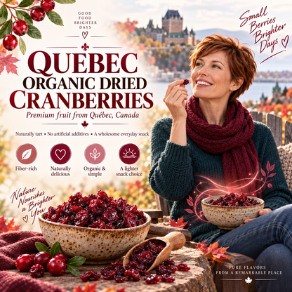 Premium Canadian Organic Wild Dried Cranberries – Antioxidant Superfood Snack 🇨🇦-Finds