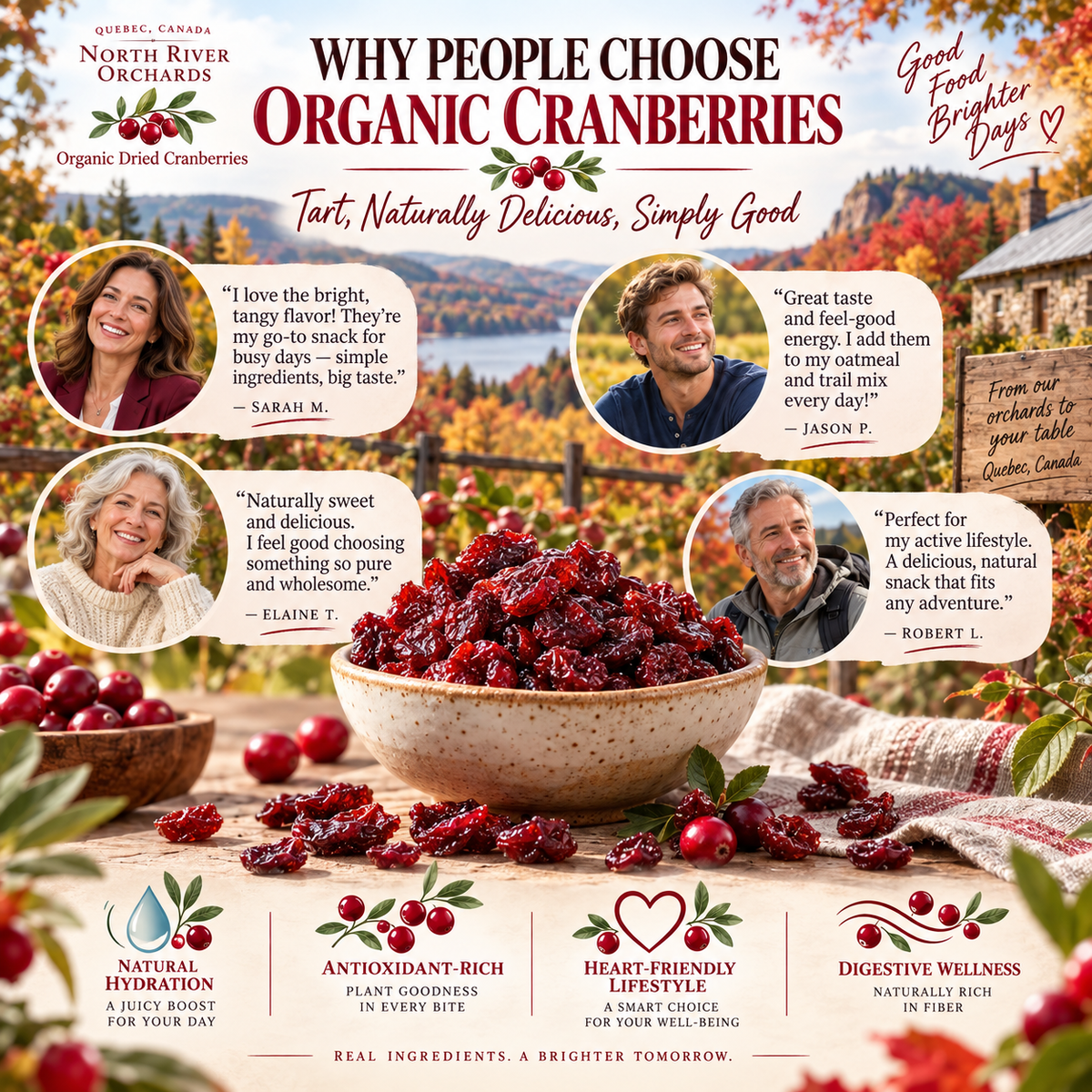 Premium Canadian Organic Wild Dried Cranberries – Antioxidant Superfood Snack 🇨🇦-Finds
