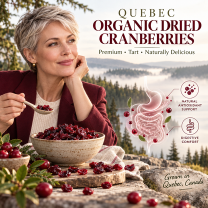 Premium Canadian Organic Wild Dried Cranberries – Antioxidant Superfood Snack 🇨🇦-Finds