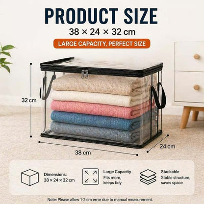 ✨Large Heavy-🛒Duty Thick Clear Storage Bag for Clothes, Moving & Storage💪-Viral