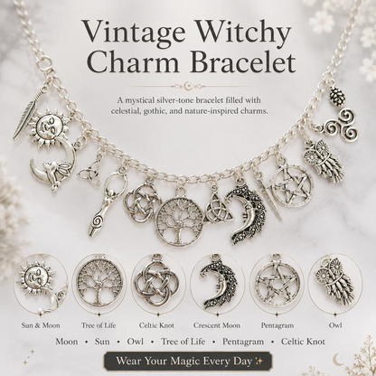 🔥Limited Time 50% Off✨Vintage Witchy Charm Bracelet-edition