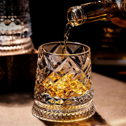🎁 Father’s Day 50% OFF - Luxury 360° Spinning Crystal Glass-Finds