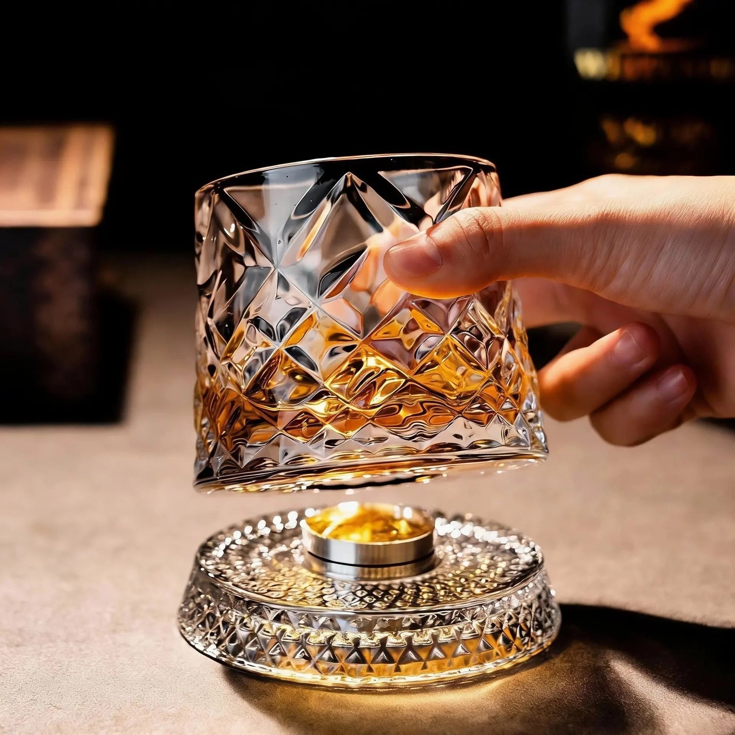 🎁 Father’s Day 50% OFF - Luxury 360° Spinning Crystal Glass-edition