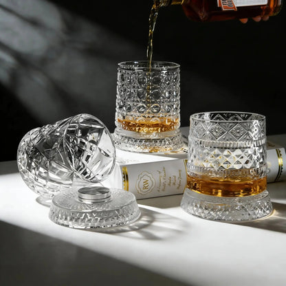 🎁 Father’s Day 50% OFF - Luxury 360° Spinning Crystal Glass-edition