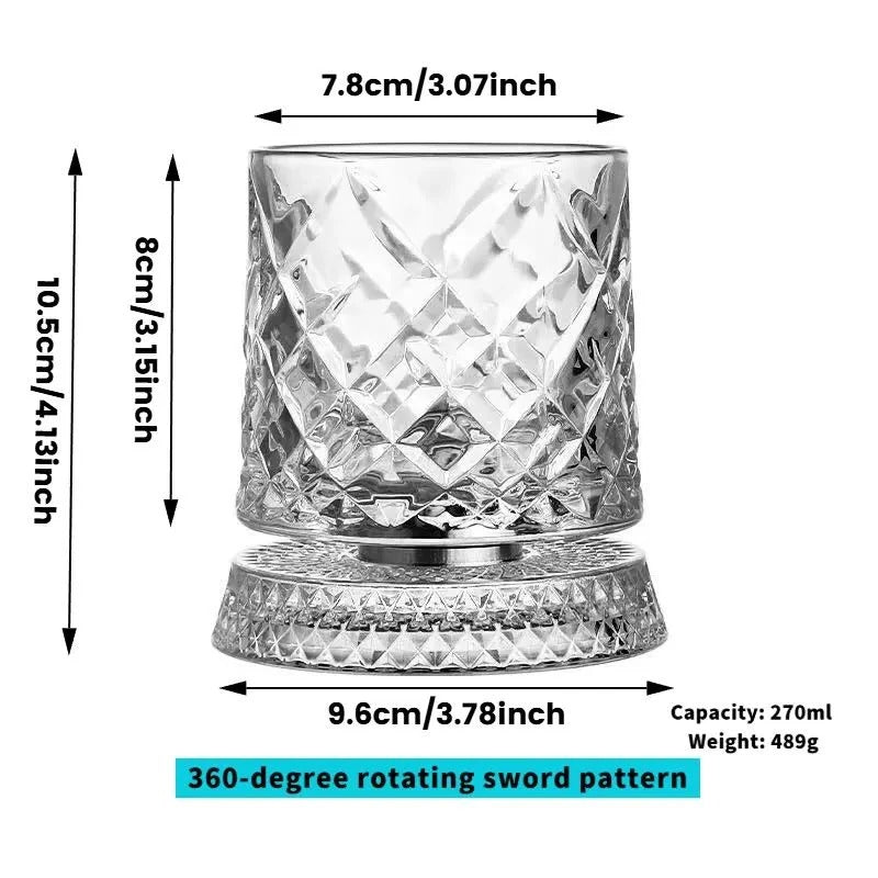 🎁 Father’s Day 50% OFF - Luxury 360° Spinning Crystal Glass-edition