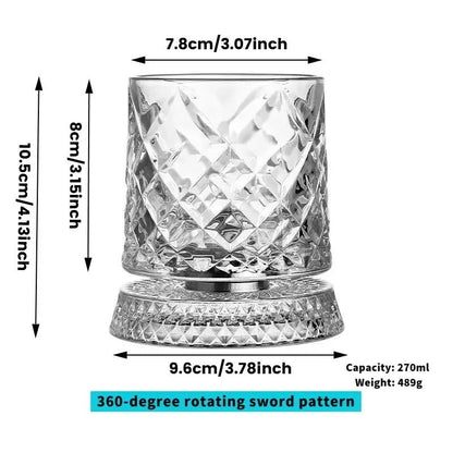 🎁 Father’s Day 50% OFF - Luxury 360° Spinning Crystal Glass-edition
